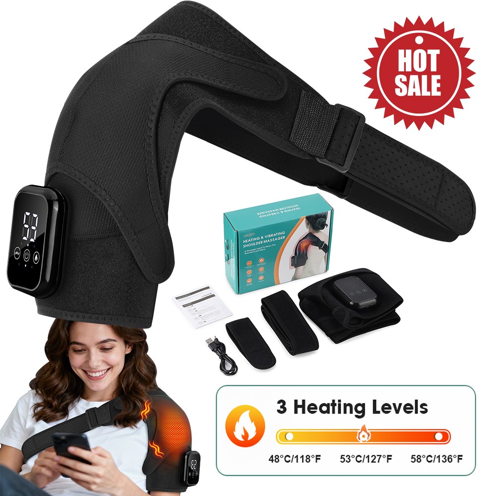 Shoulder Heating Pad for Men Women LED Display Shoulder Massage Support Belt US