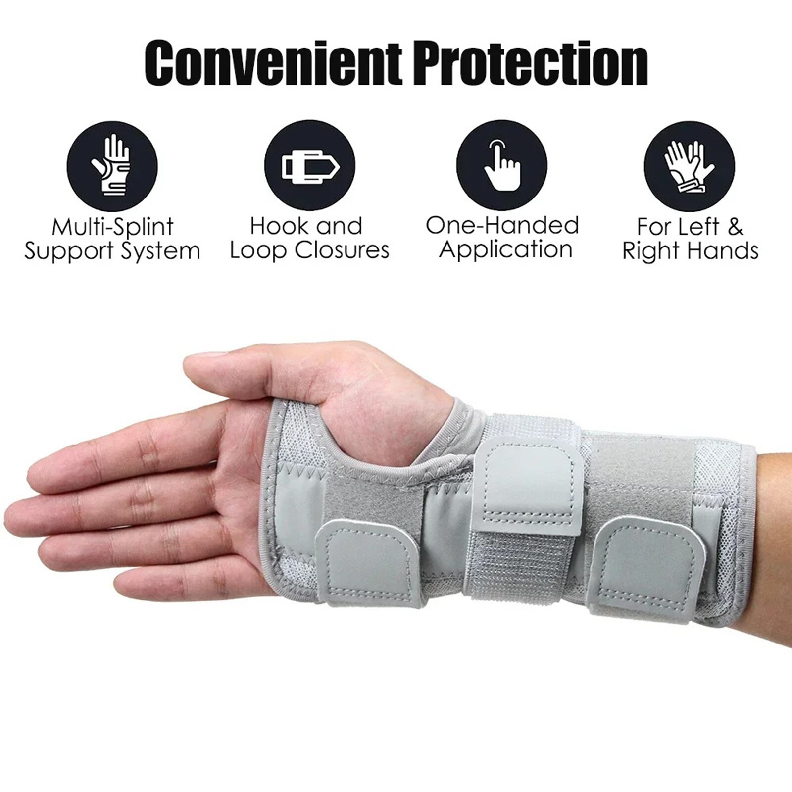 Left/Right Wrist Support Brace Splint Carpal Tunnel Hand Sprain Arthritis Sports