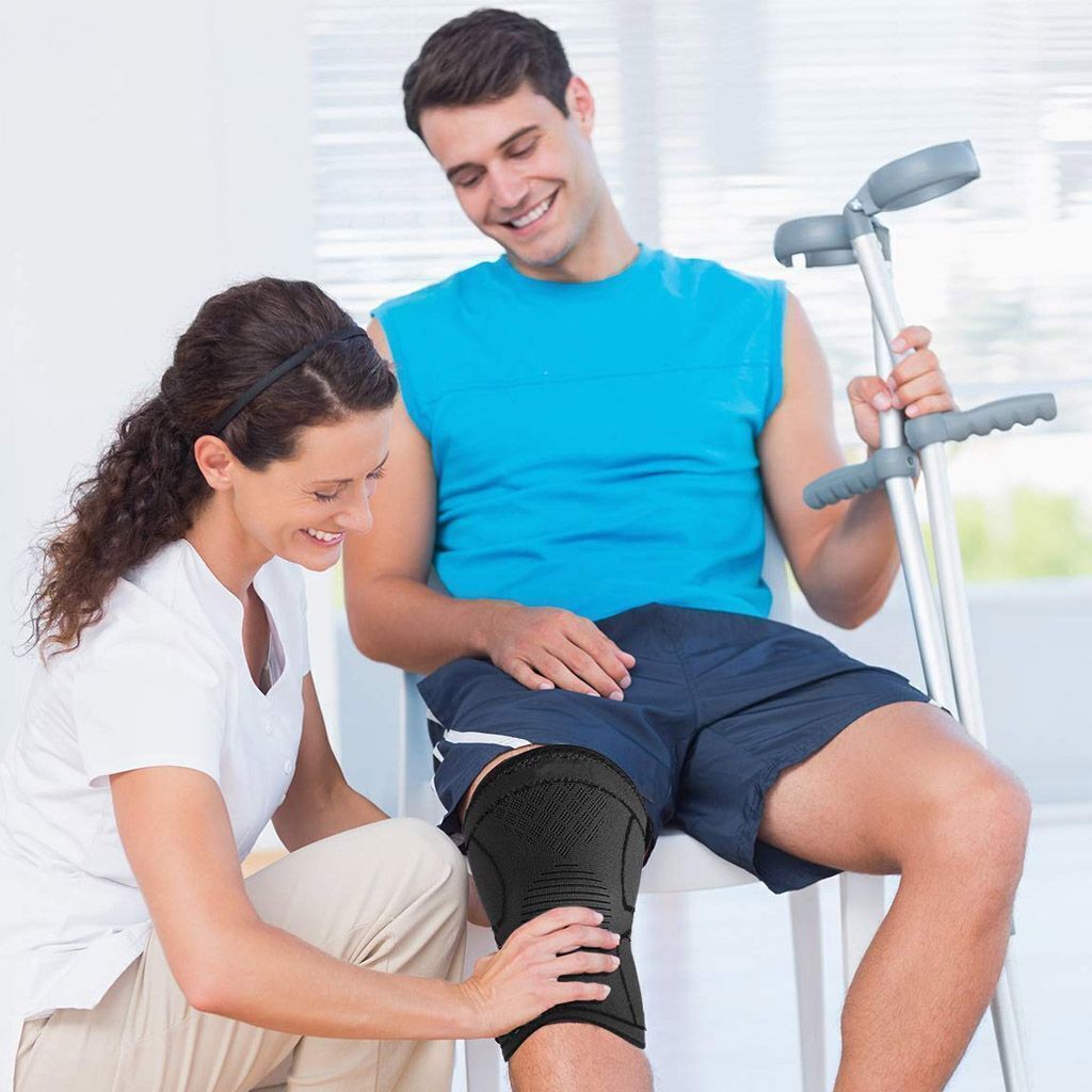 2pcs Knee Compression Brace Sleeve Support Sport Joint Pain Relief Arthritis