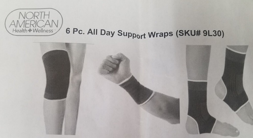 North American Health + Wellness 6 Pc. All Day Support Wraps