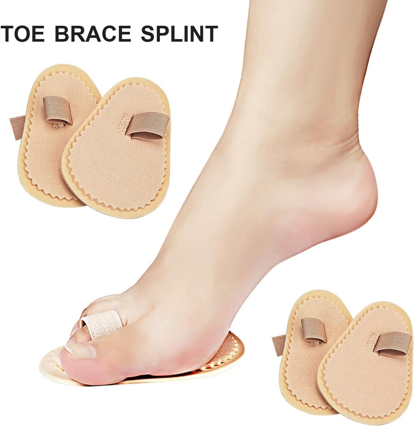 2 Pcs Budin Toe Splint Hammer Toe Straightener Support for Men Women