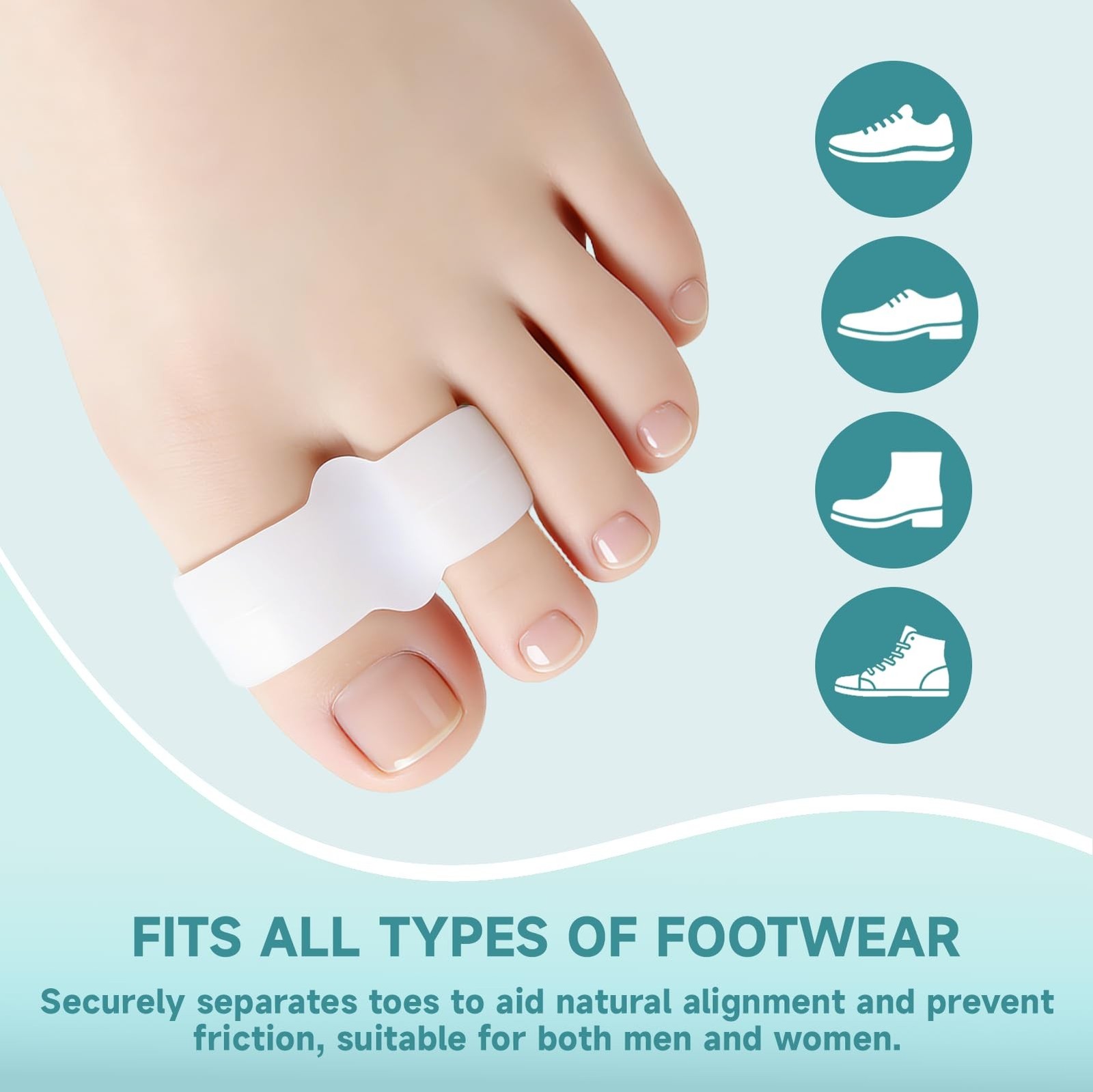 12 Pcs Bunion Corrector, Toe Separators for Women & Men with 2 Loops, Bunion …