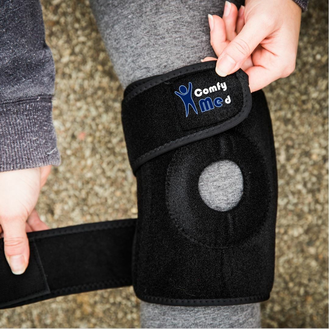 ComfyMed® Premium Adjustable Knee Brace CM-KB19 Compression Support Sleeve