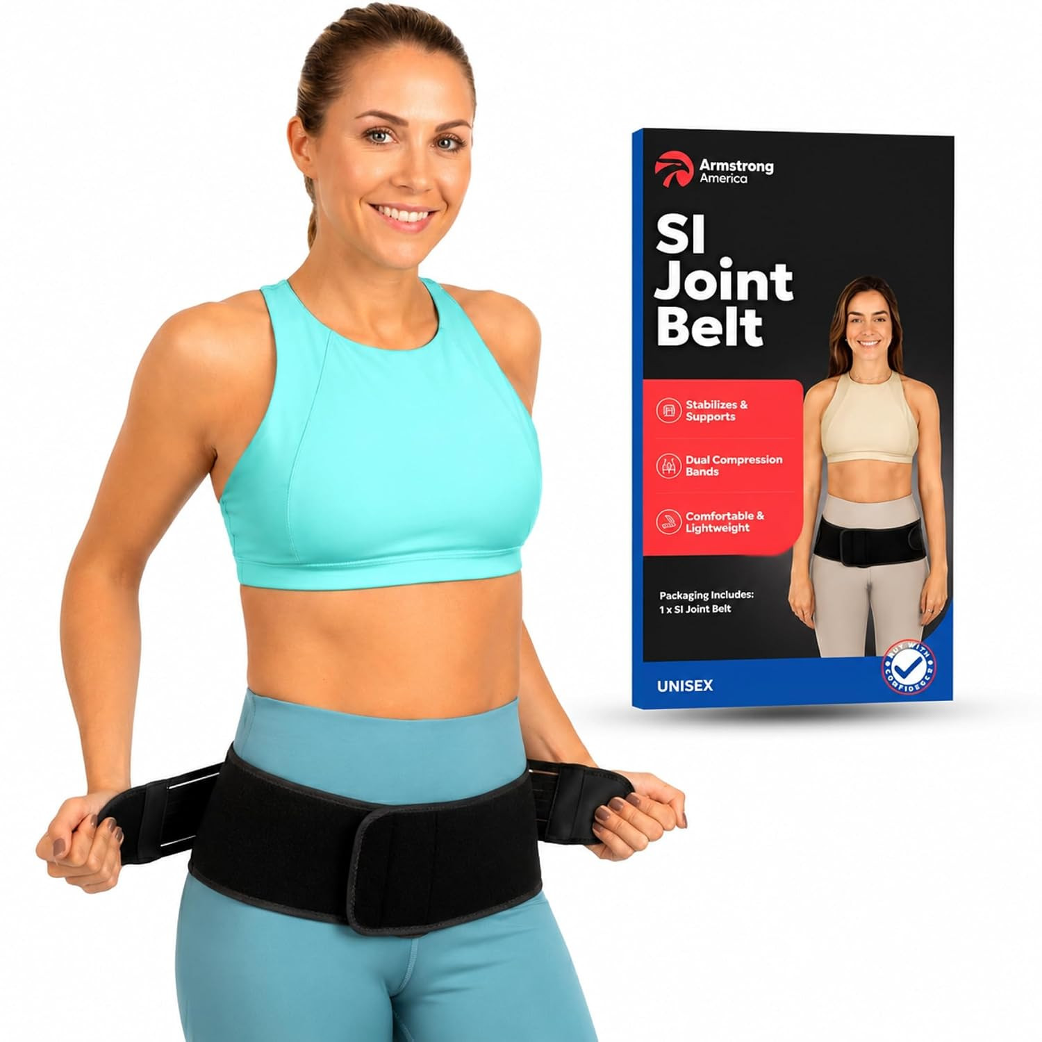 SI Belt Sacroiliac Belt for Women and Men – SI Joint Belt, Sciatica Brace and Tr
