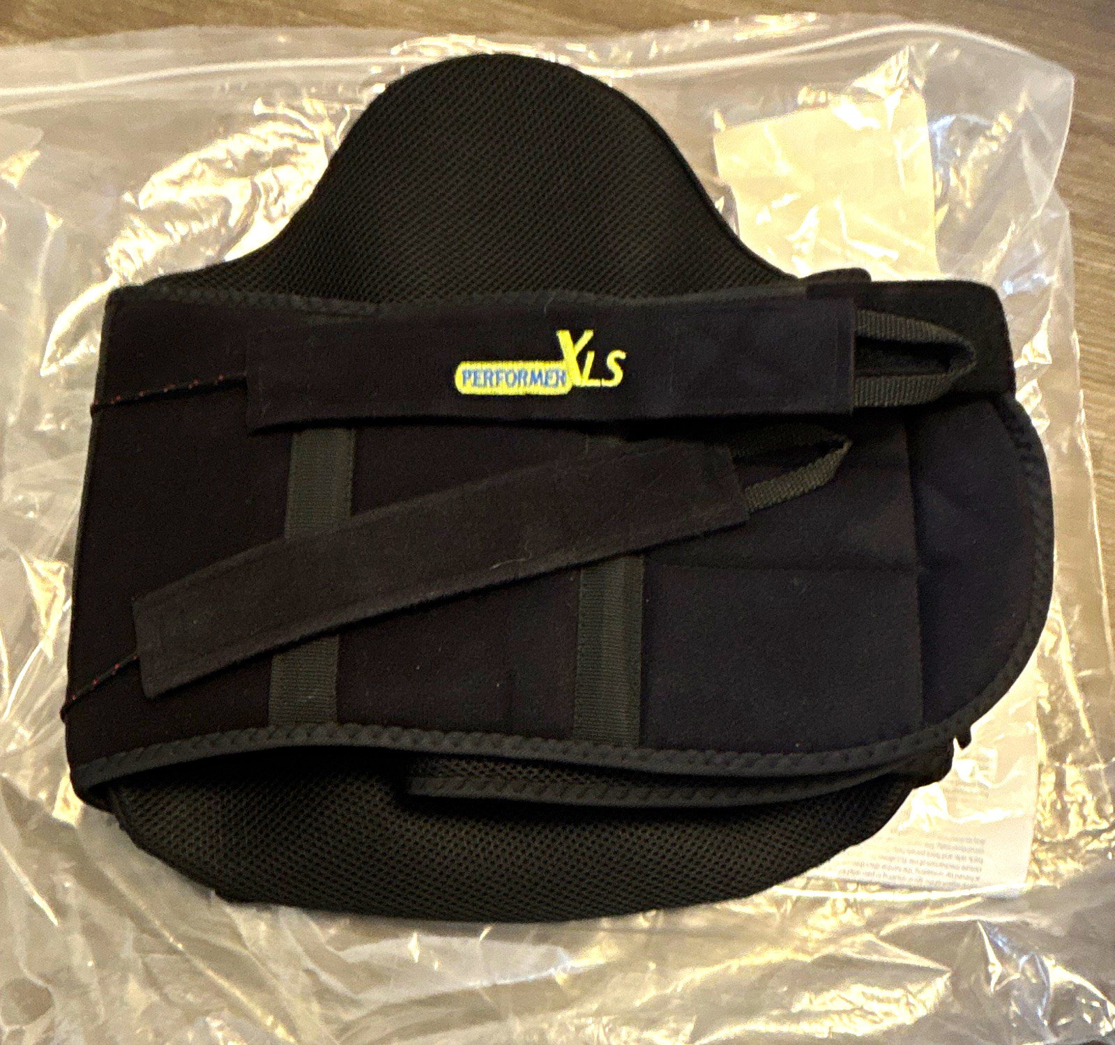 XLS One Size Lumbar Back Support Belt, Adjustable, Black, Unisex