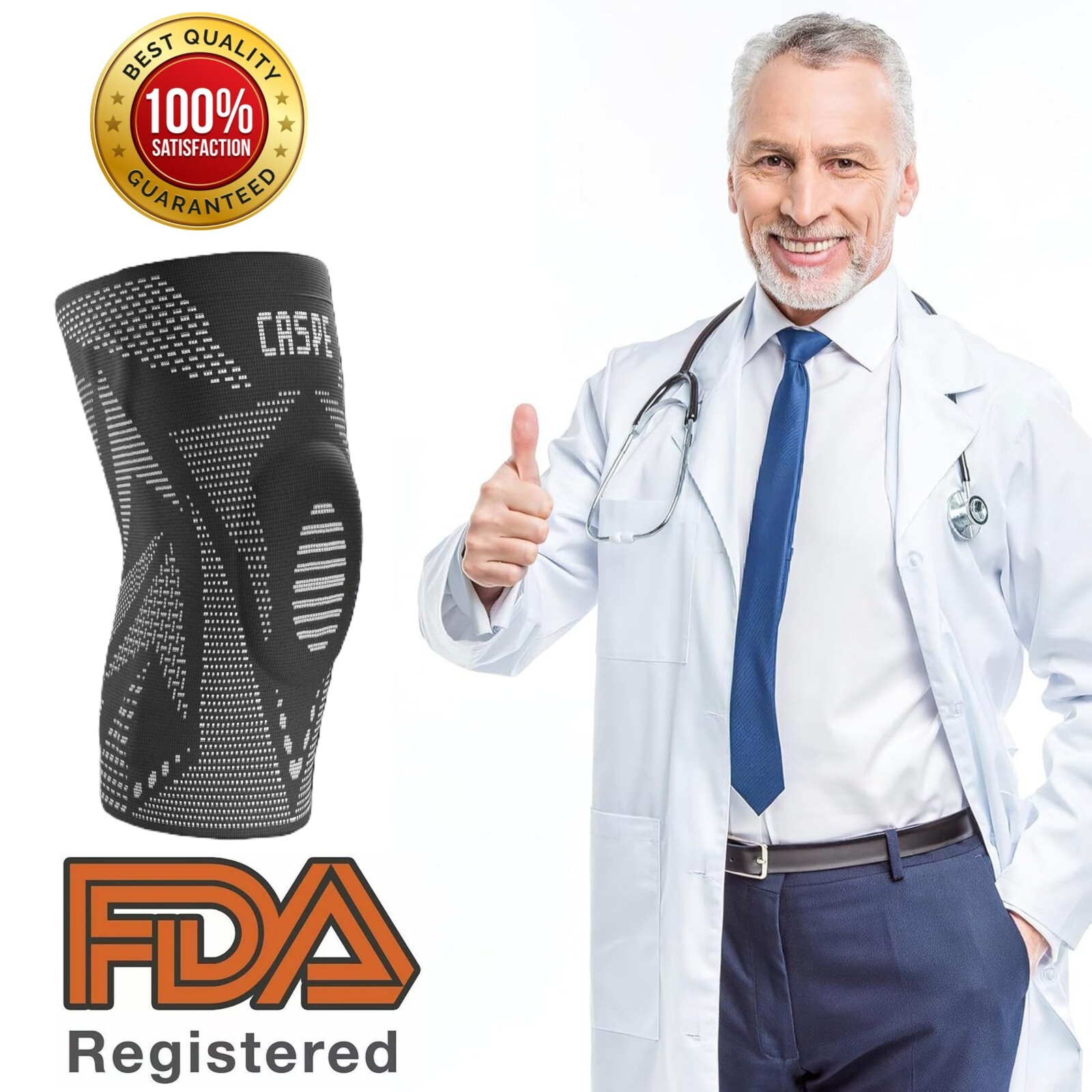 Caspe Knee Brace Woman & Men for Knee Pain Knee Support with Patella Gel Pad New