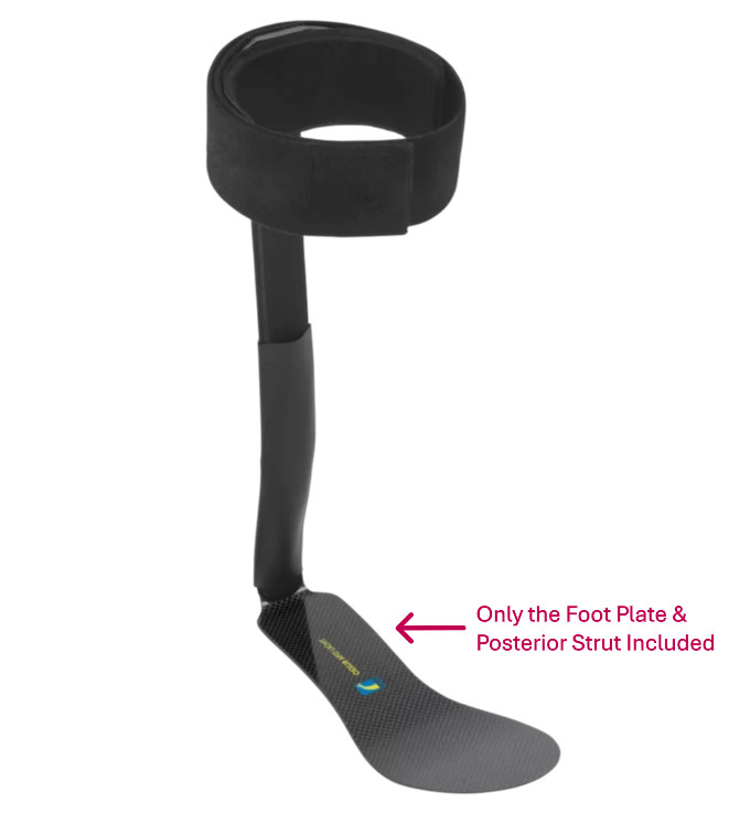 Ossur AFO Light Carbon Fiber Foot Drop – Only Foot Plate & Posterior Strut