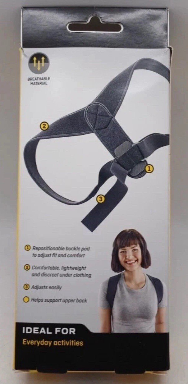 3M Futuro Posture Corrector Adjustable Support One Size Fits Most Black