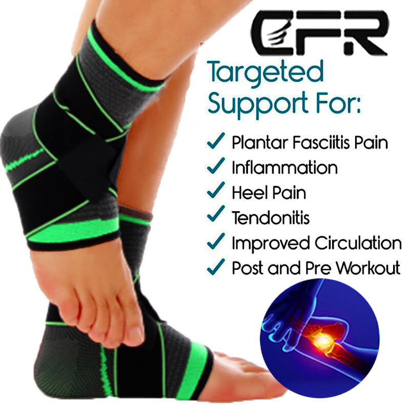 Ankle Support Brace Compression Adjustable Heel Stabilizer Foot Protector Strap