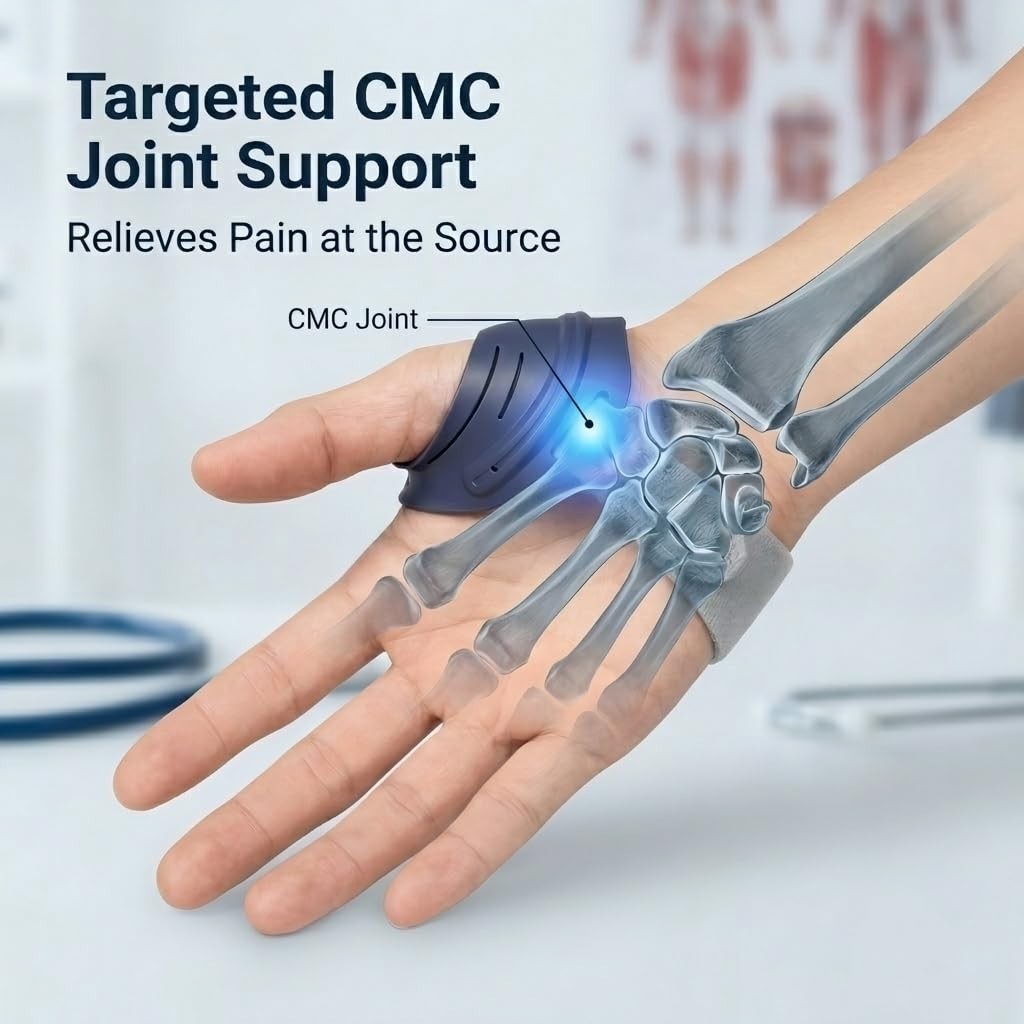 Thumb Arthritis Brace for CMC Joint Pain Relief, Stabilizing Support for Tendoni
