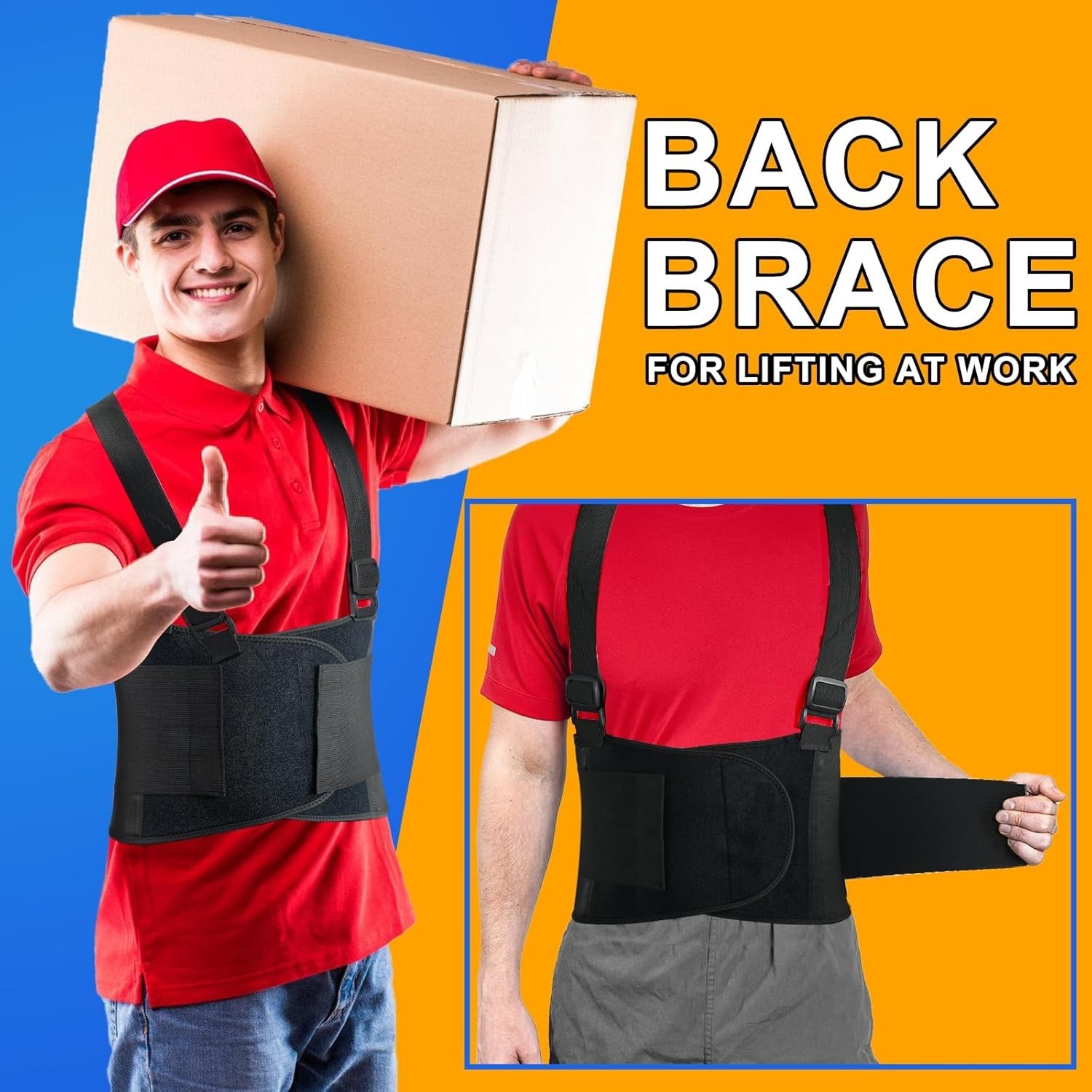 Back Support Belt Fajas Para Hombres De Trabajo Soporte Lower Control Brace
