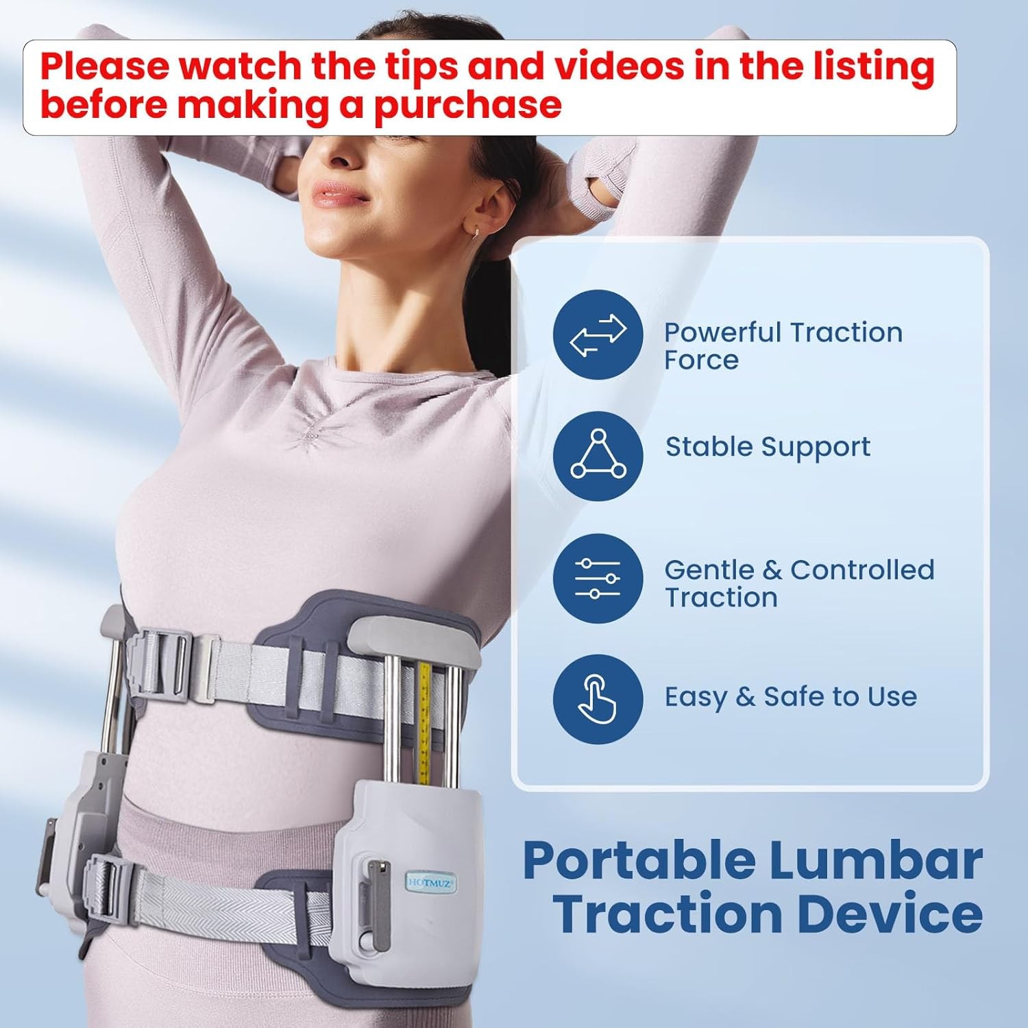 Spinal Decompression Belt Manual Lumbar Traction Home