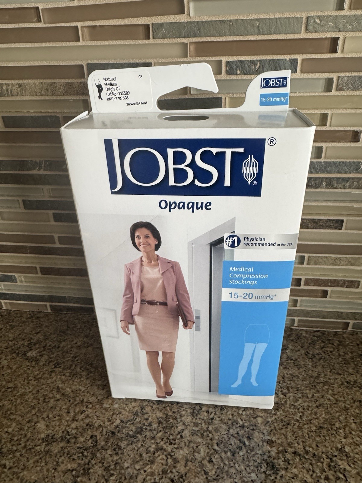 Jobst Medium Compression Thigh Sock 15-20 mmhg Natural Free Shipping