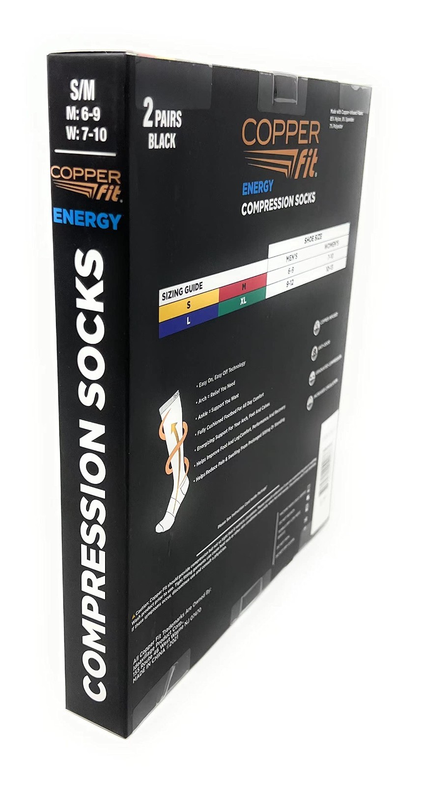 Unisex Compression Socks – Copper Infused, Choose Size & Quantity for Support
