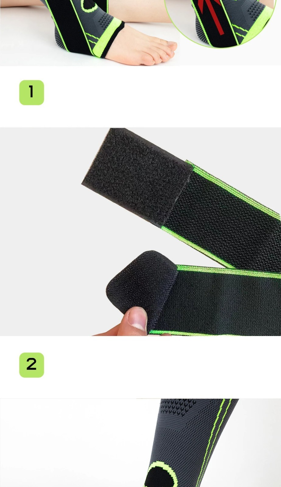 1pc Ankle Support Brace Compression Strap Adjustable Sports Wrap Running Hiking