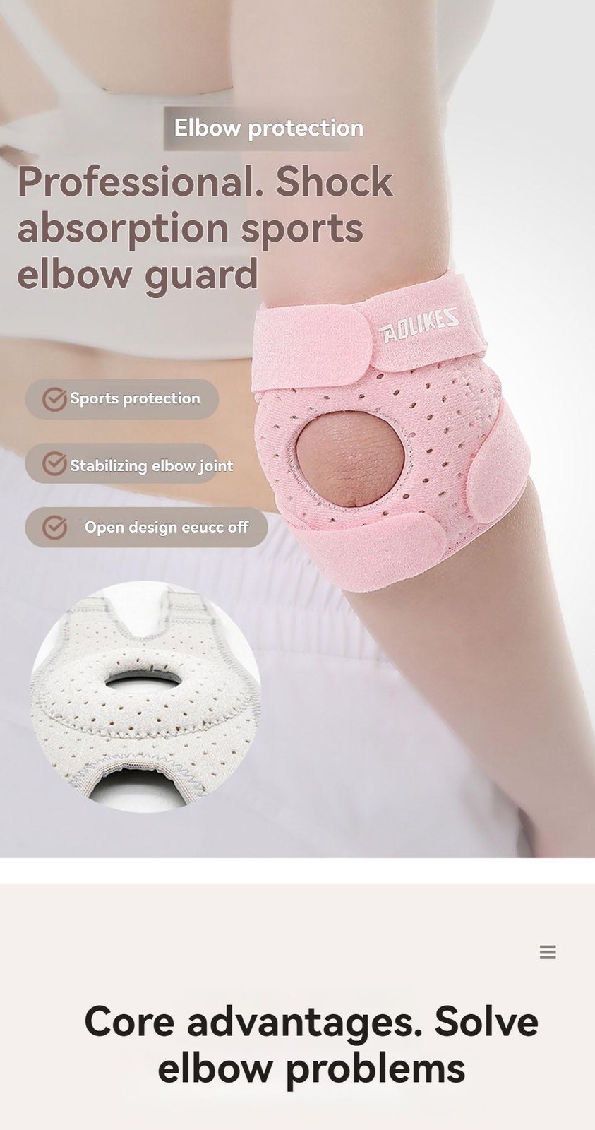 Aolikes 1pcs Elbow Compression Sleeve,elbow Brace for Tennis Elbow for Women & M