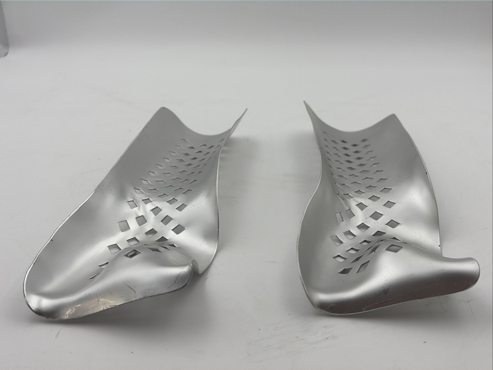 Vintage Metal Forearm Splints – Perforated Medical Brace Supports