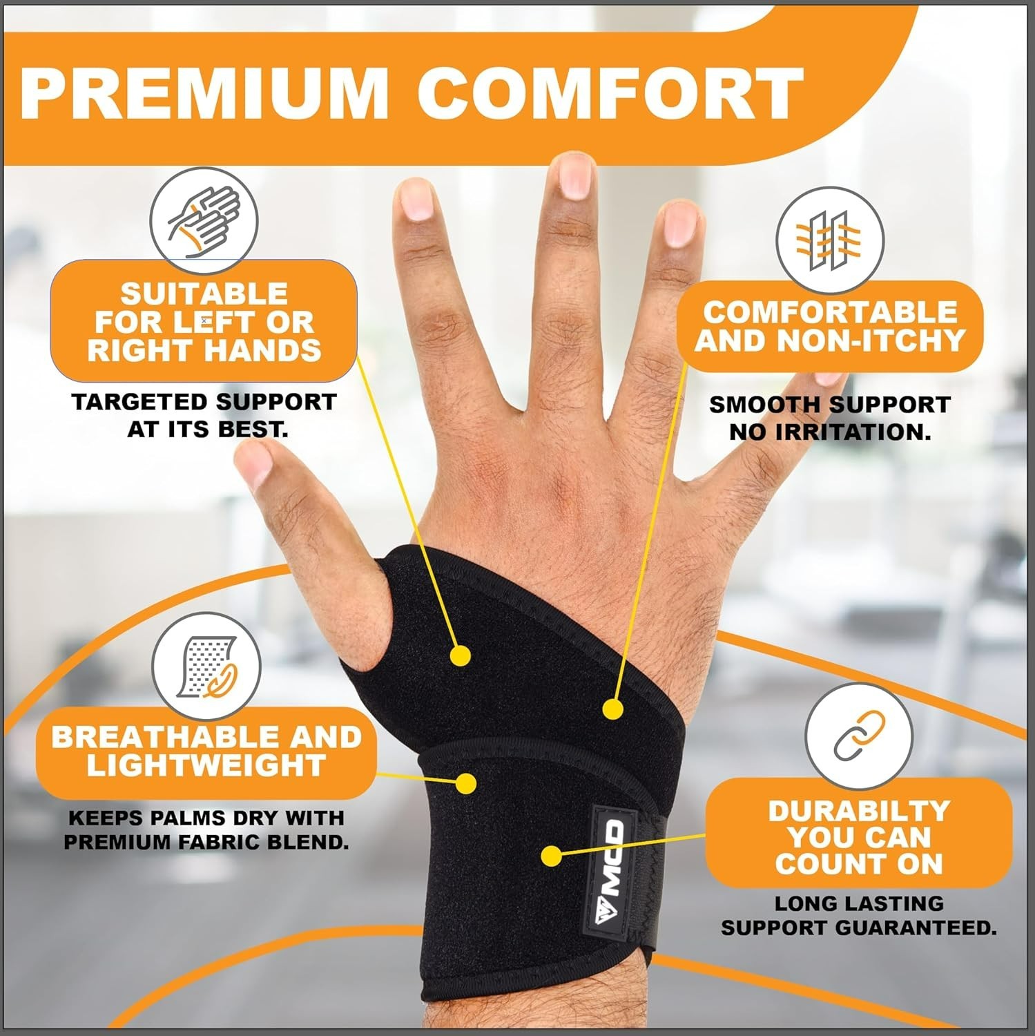 MCD Carpal Tunnel Wrist Brace Lightweight Wrist Support Brace Wrist Wraps for…