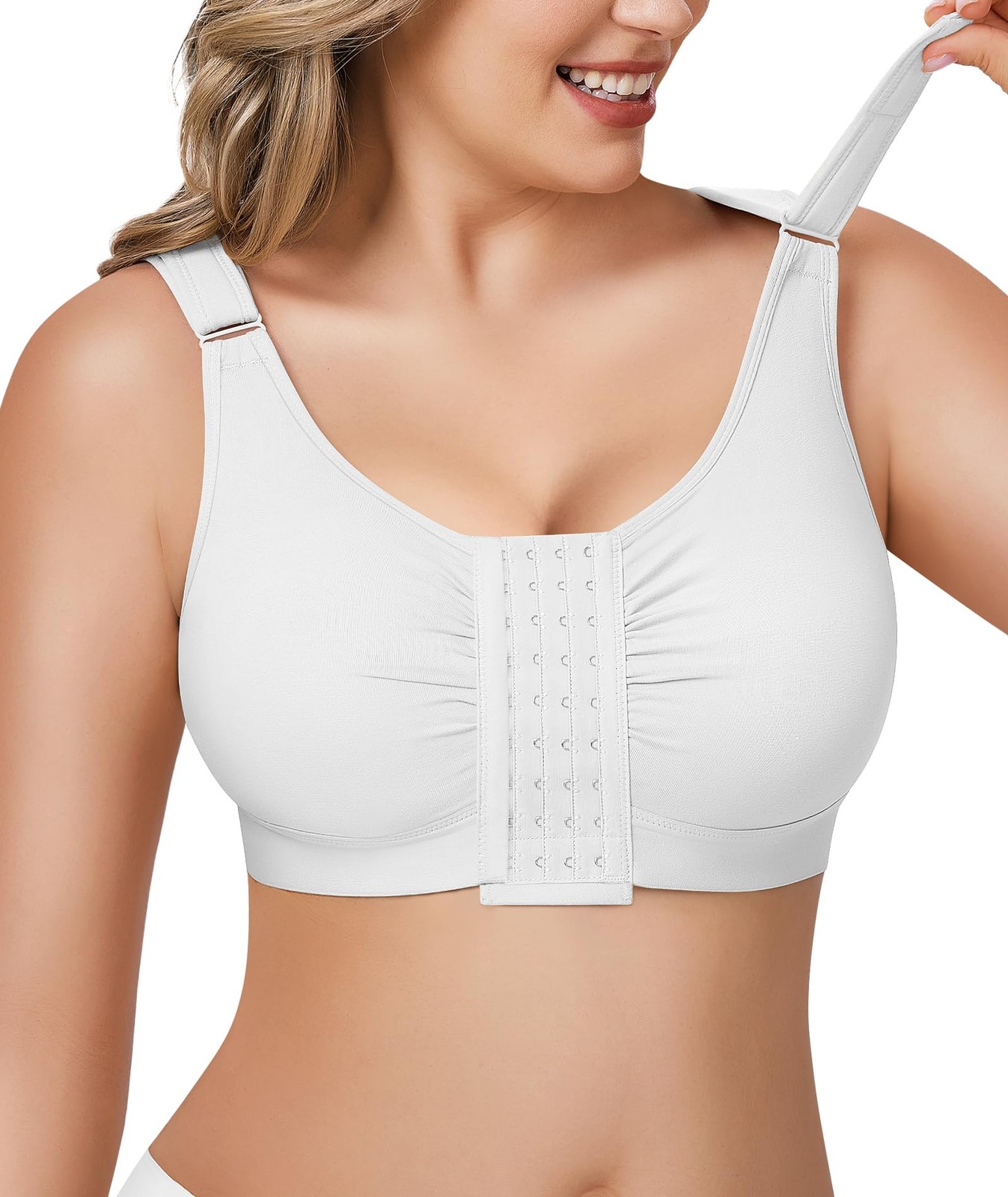 Post Surgery Front Closure Bras for Women Full Coverage Compression Mastectom…