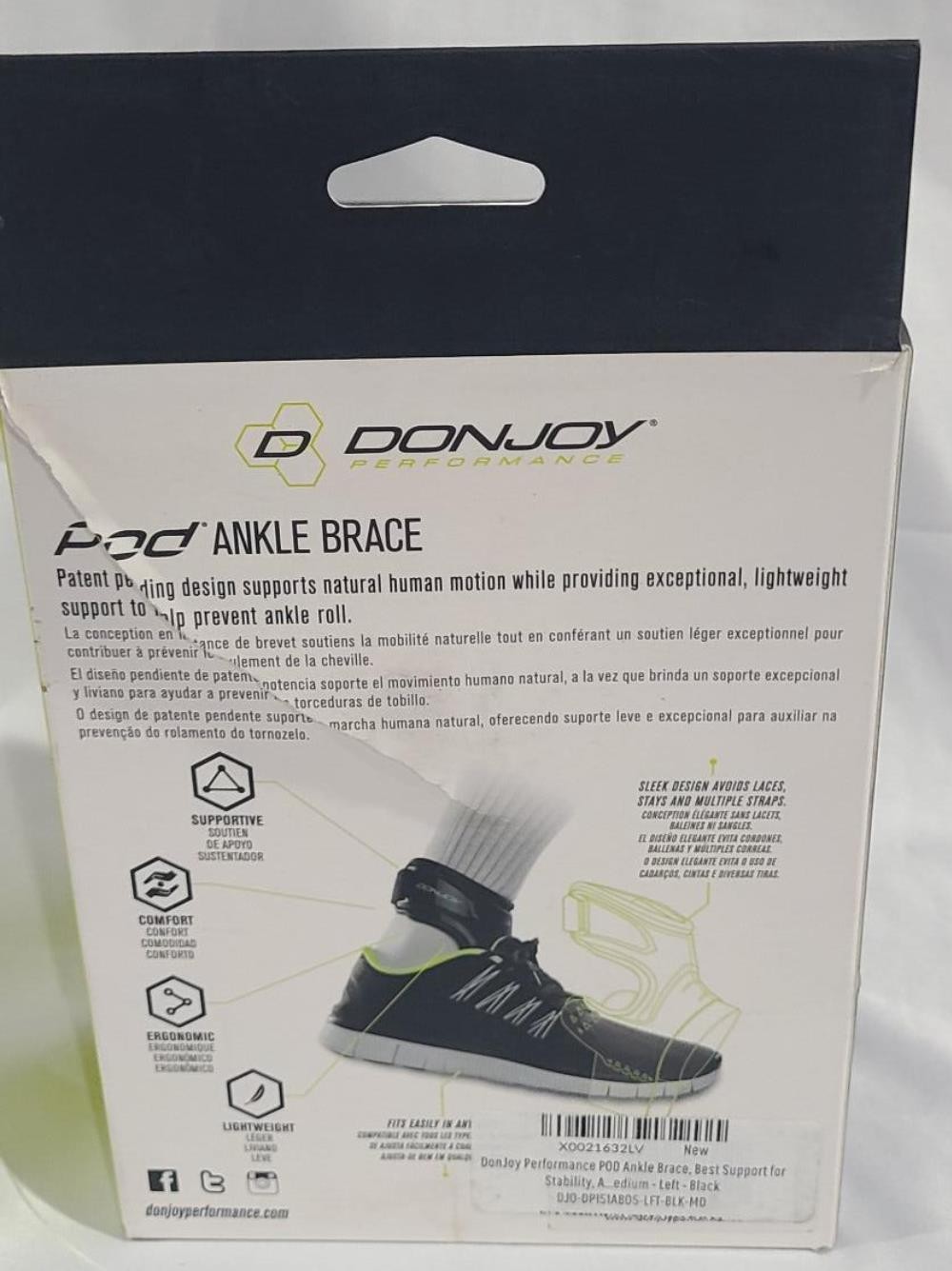 DonJoy Performance POD Ankle Brace, Best Support for Stability, Ankle Sprain