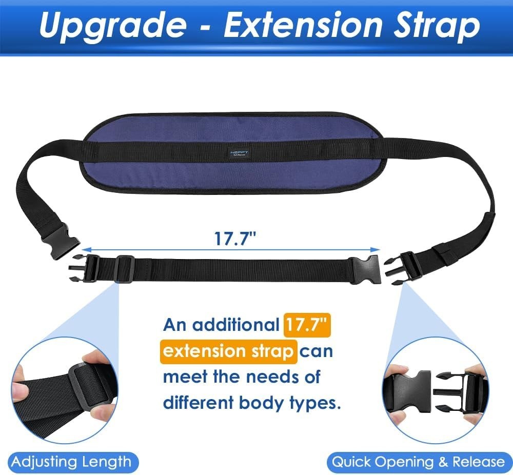 Durable Wheelchair Safety Harness – Adjustable Belt for Elderly Fall Prevention