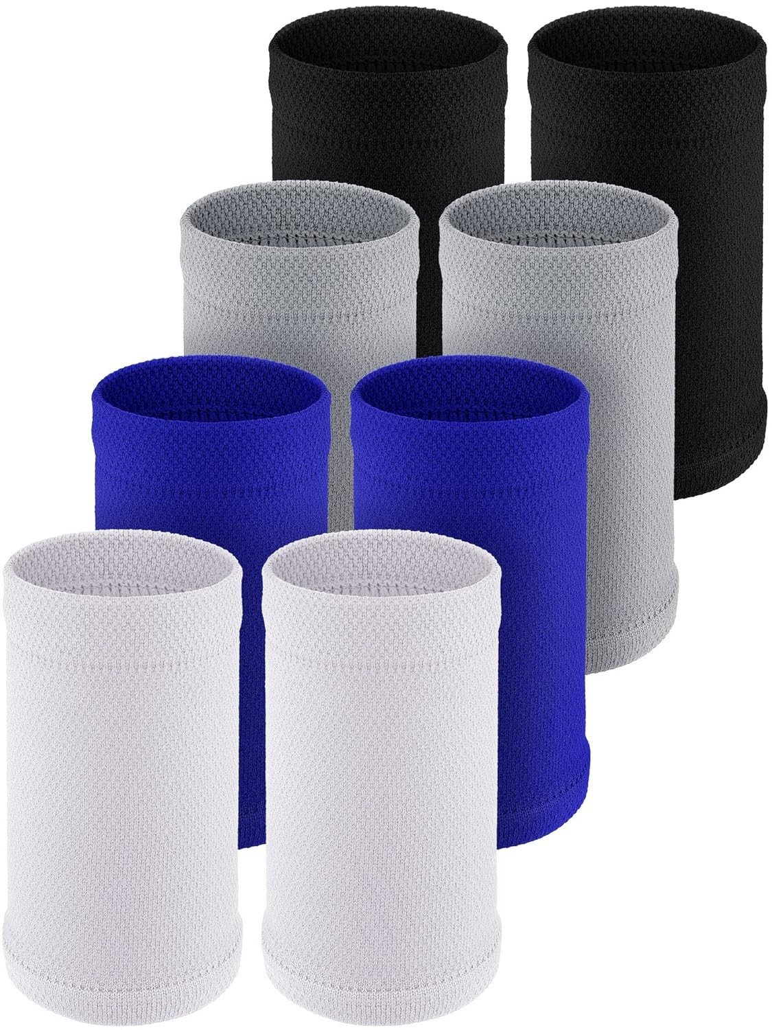 4 Pairs Compression Wrist Support Brace for Men and Women – Breathable Thin B…