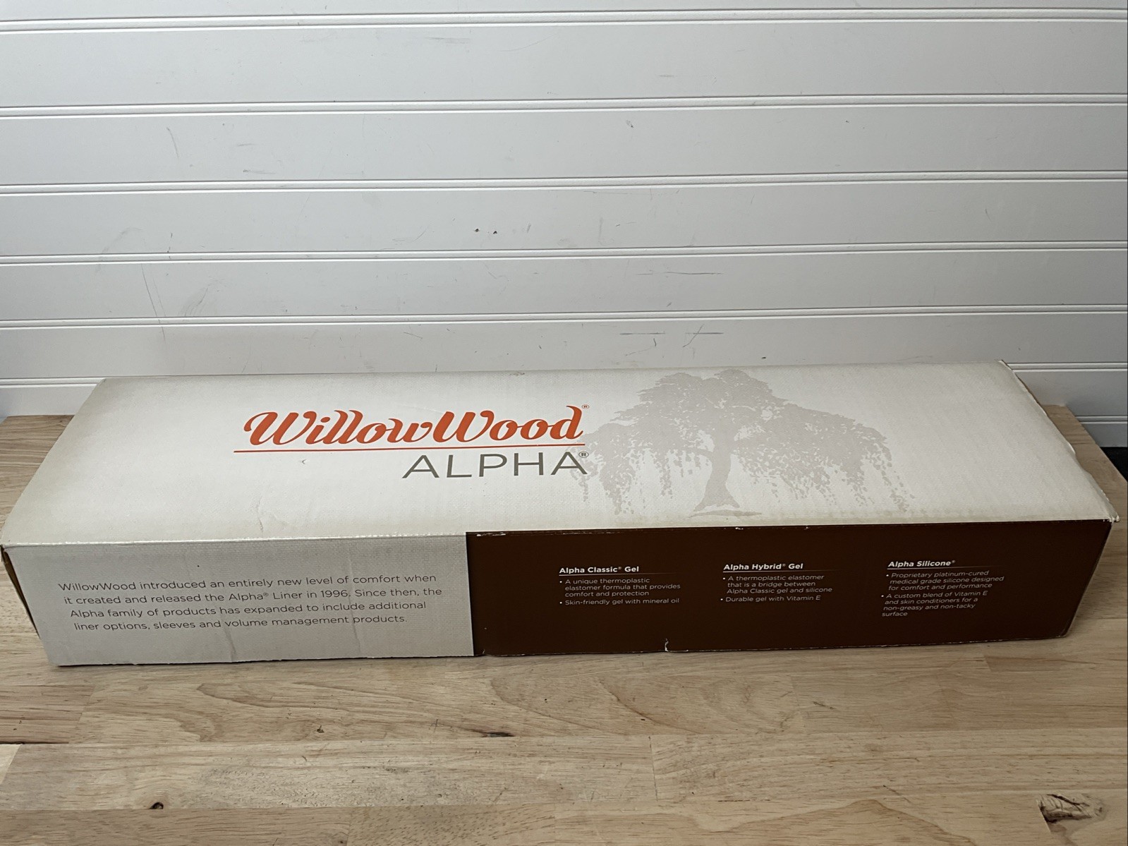 WillowWood Alpha Hybrid Gel Prosthetic Liner, Size Large, Gray IN BOX