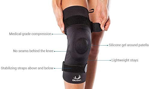 Bioskin Visco Stratus 61712 Knee Skin Knee Brace with straps Medium packaged new