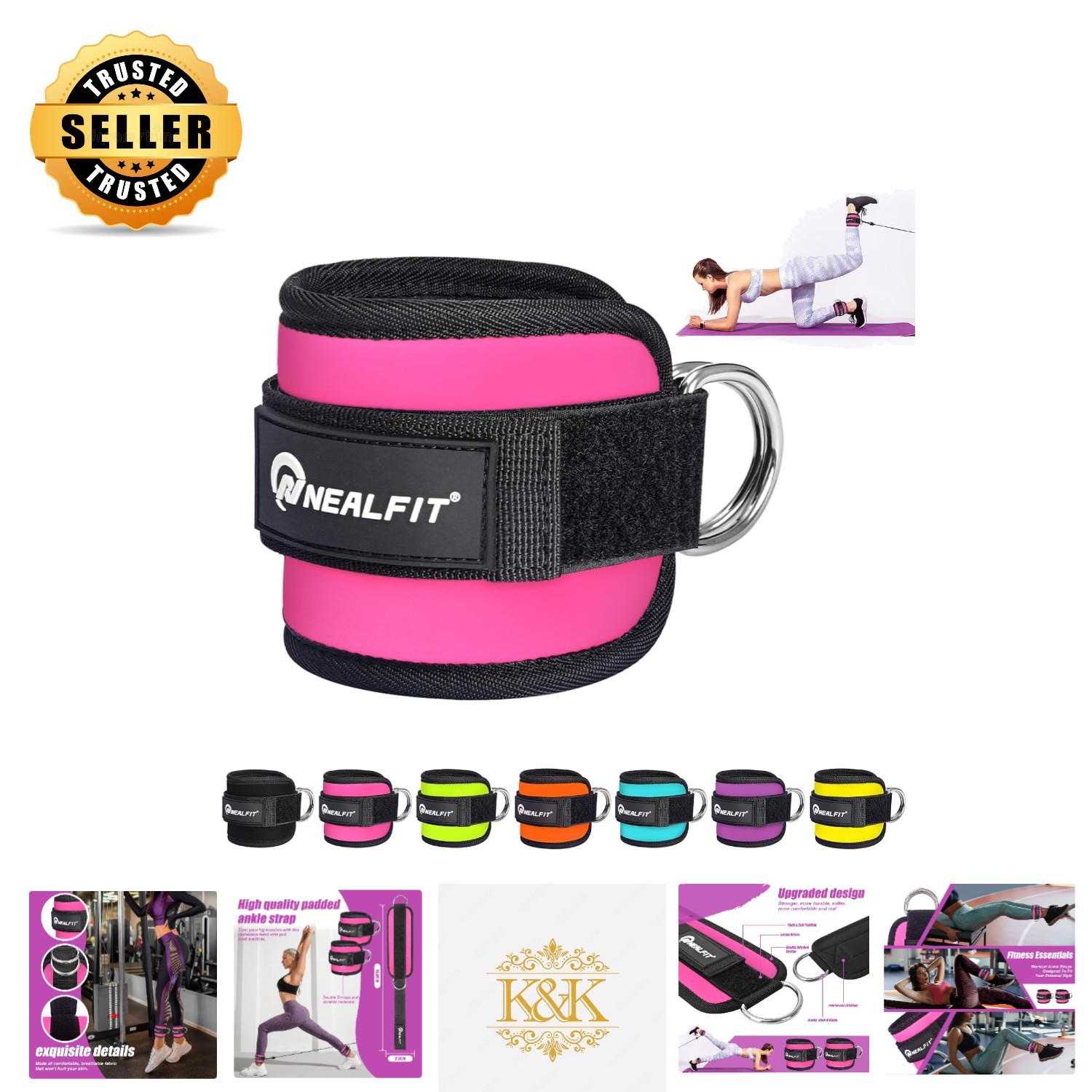 Breathable Ankle Cuff for Kickbacks and Glute Workouts – Men’s & Women’s Fit