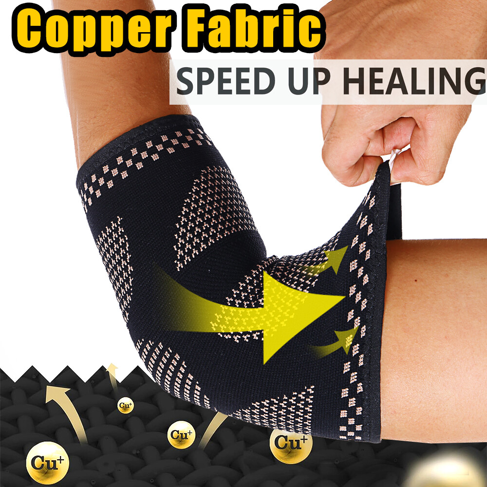 Adjustable Sports Compression Sleeve Elbow Support Brace Arthritis Arm Wrap Band