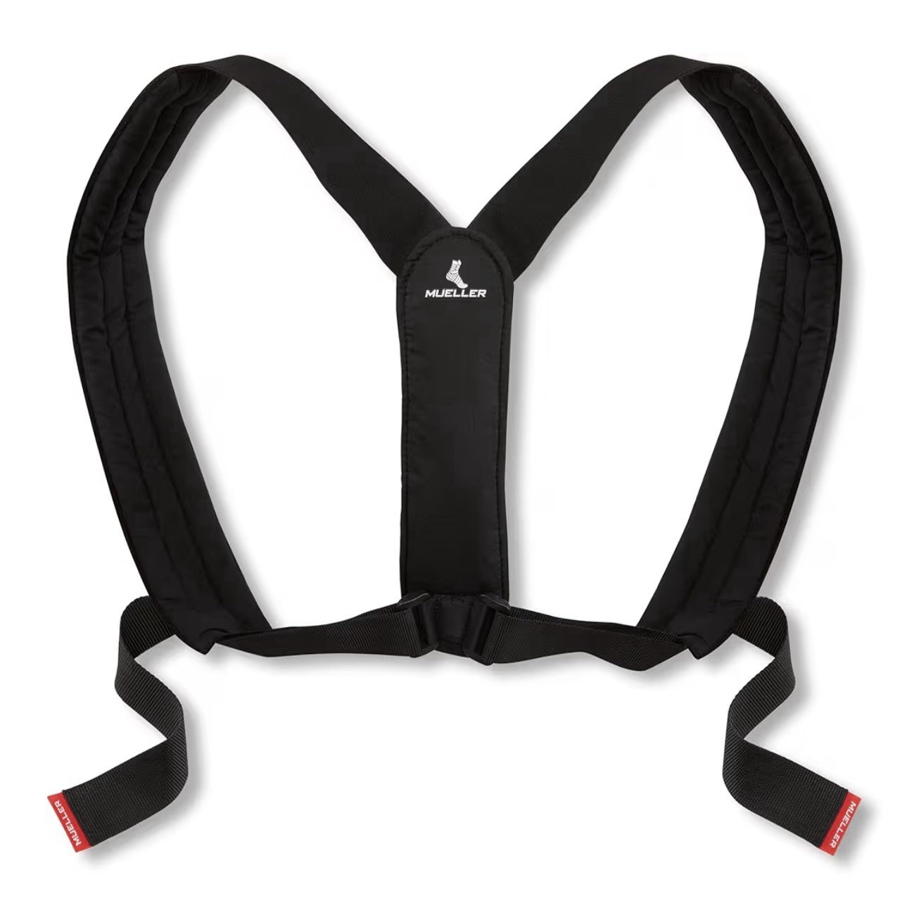Mueller Adjustable Posture Corrector Black Cotton Unisex One Size Fits Most
