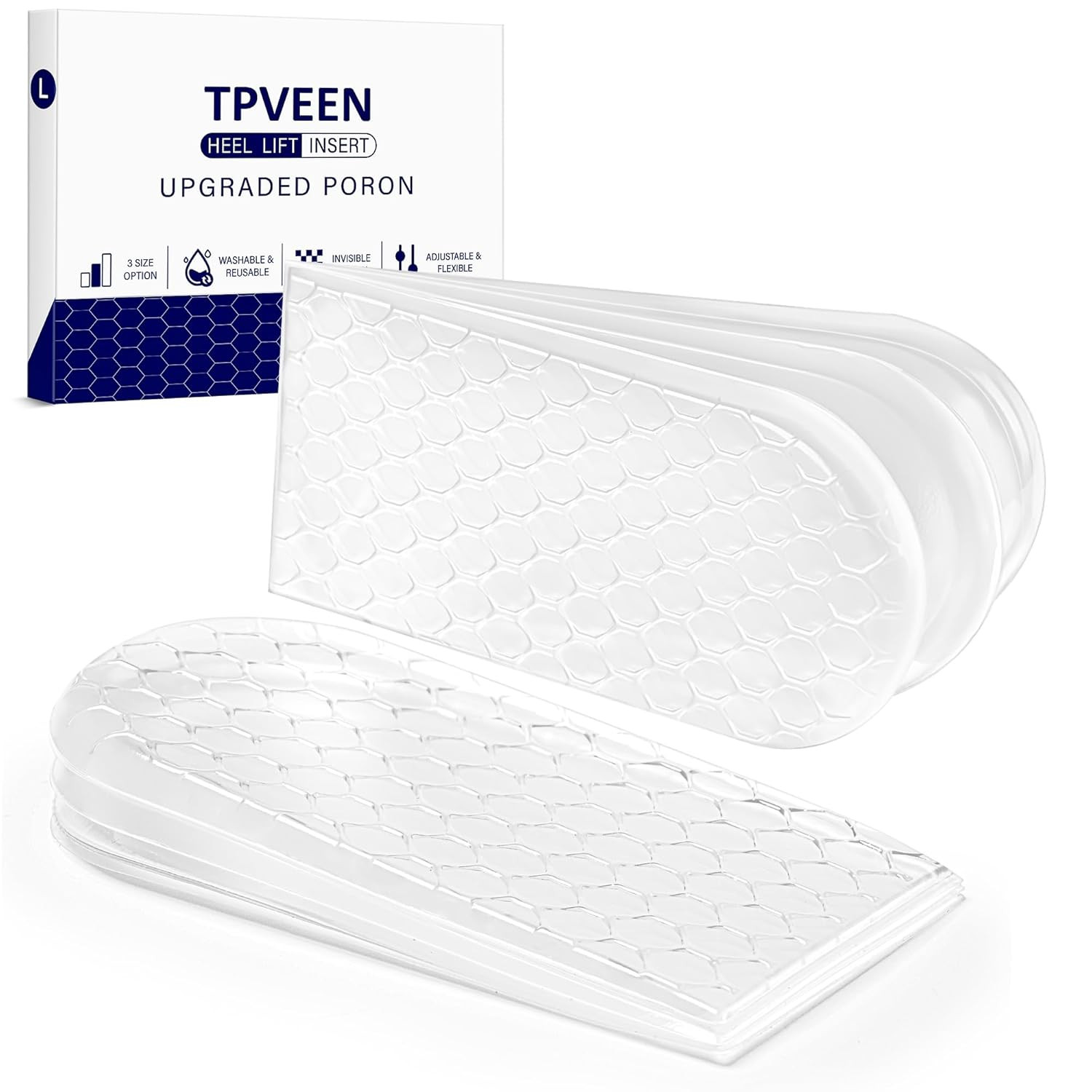 Adjustable Heel Lift Inserts,3Layers Orthopedic Shoe Lifts, Height Increase Inso