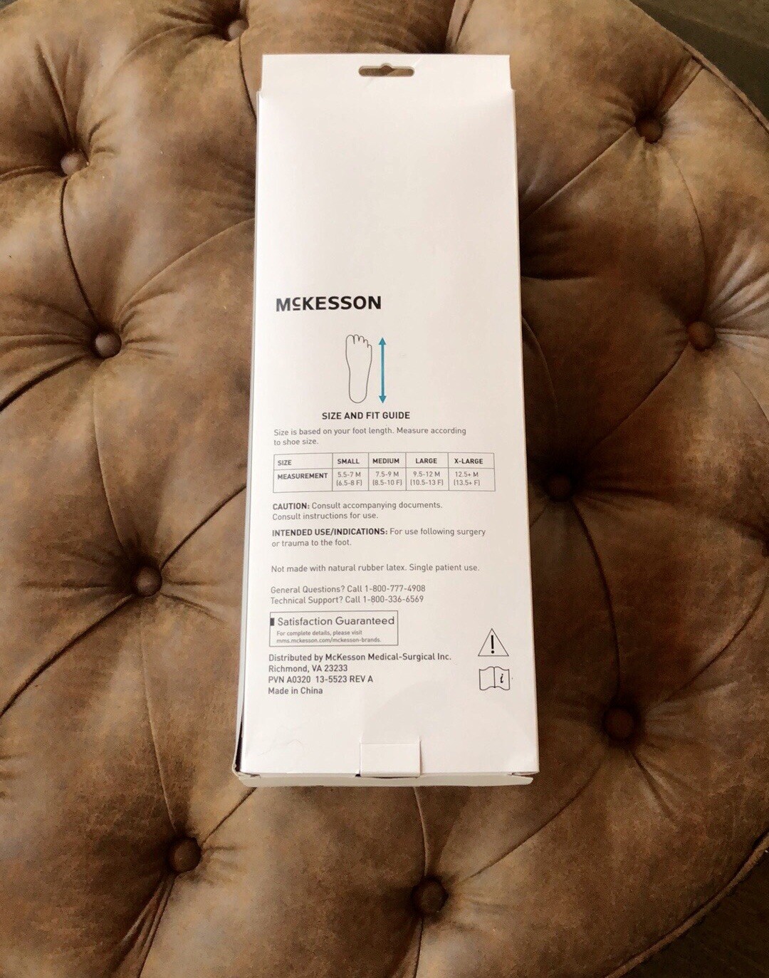 McKesson Black Post-Op Shoe Large Contact Closure Straps 155-79-81237