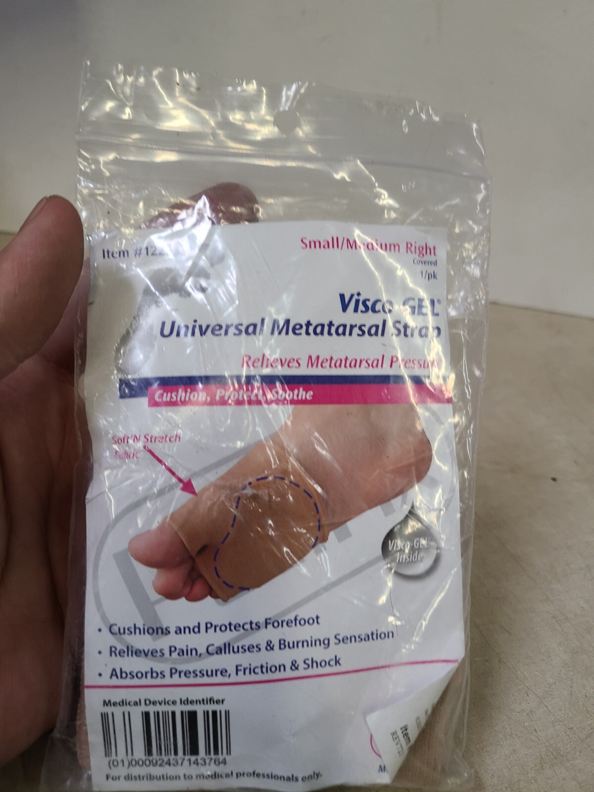 PediFix® Visco-GEL® Ball-of-Foot Protection Sleeve Small/Medium Right