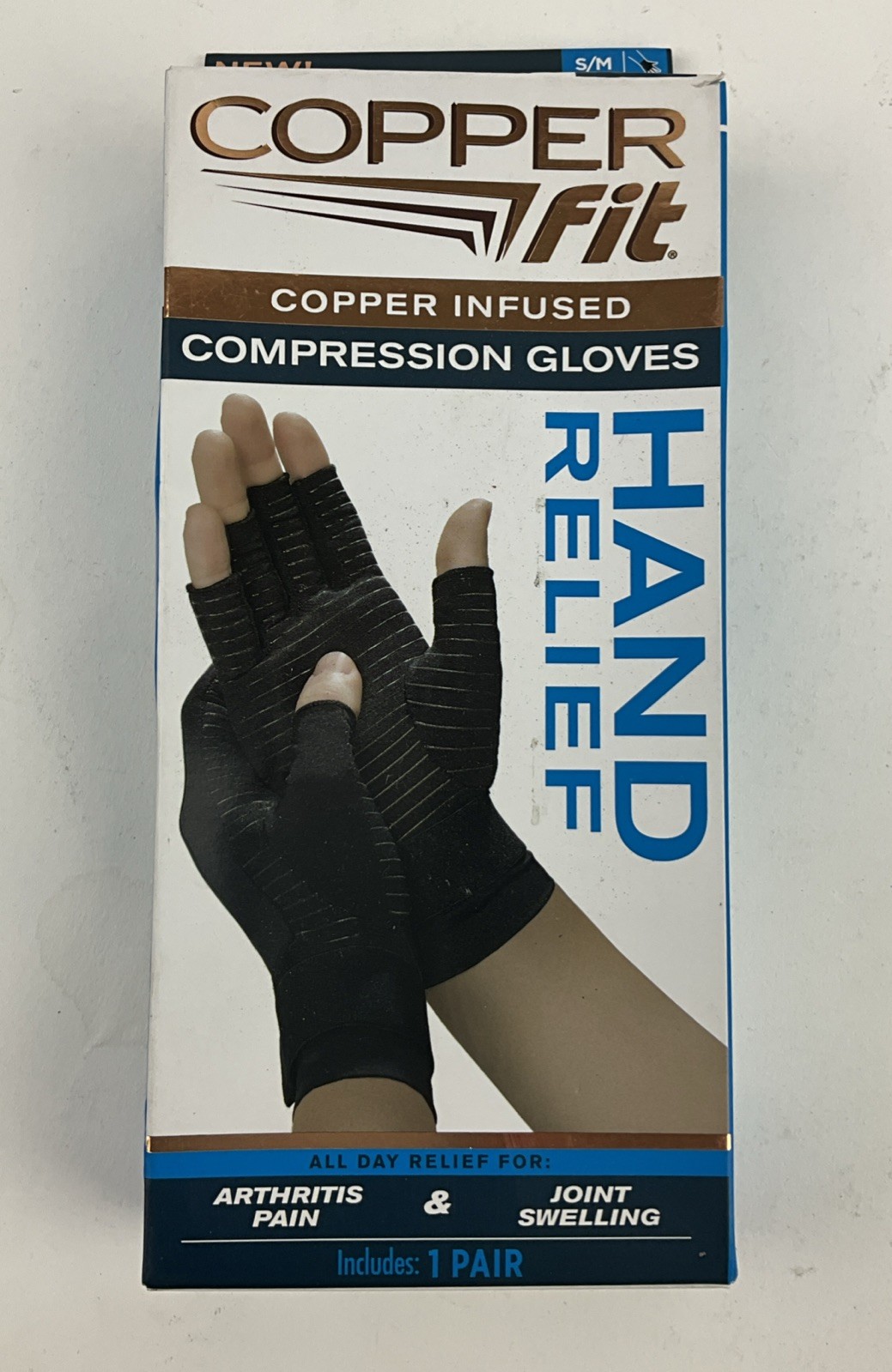 Copper Fit Hand Arthritis Compression Glove – Black, S/M (CFRRGL-SM12)
