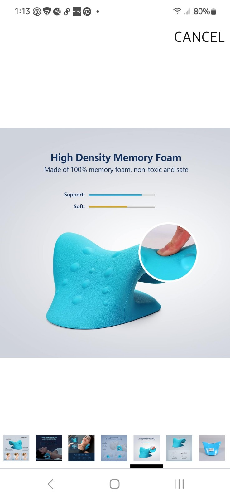 Neck Shoulder Relaxer Massage Rest Pillow Neck Stretcher Cervical Spine Health