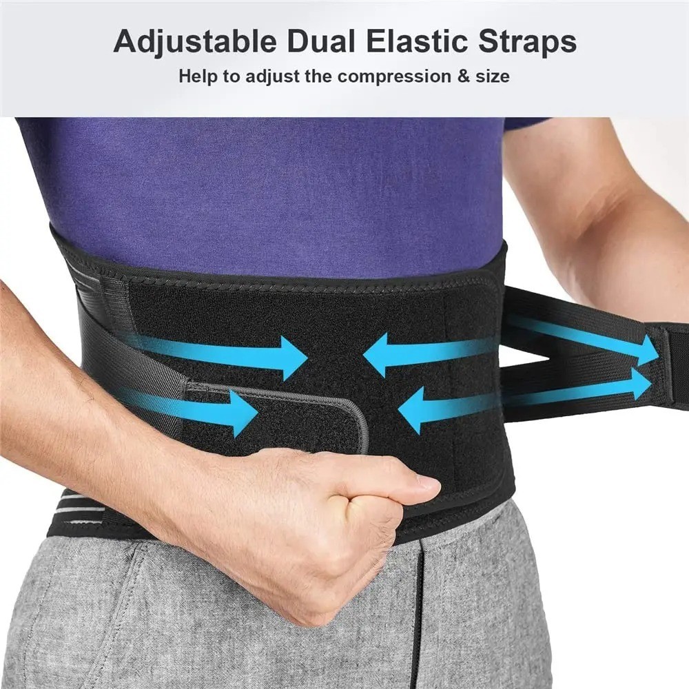 Adjustable Lower Back Brace Lumbar Support Waist Belt For Men Women Pain Relief