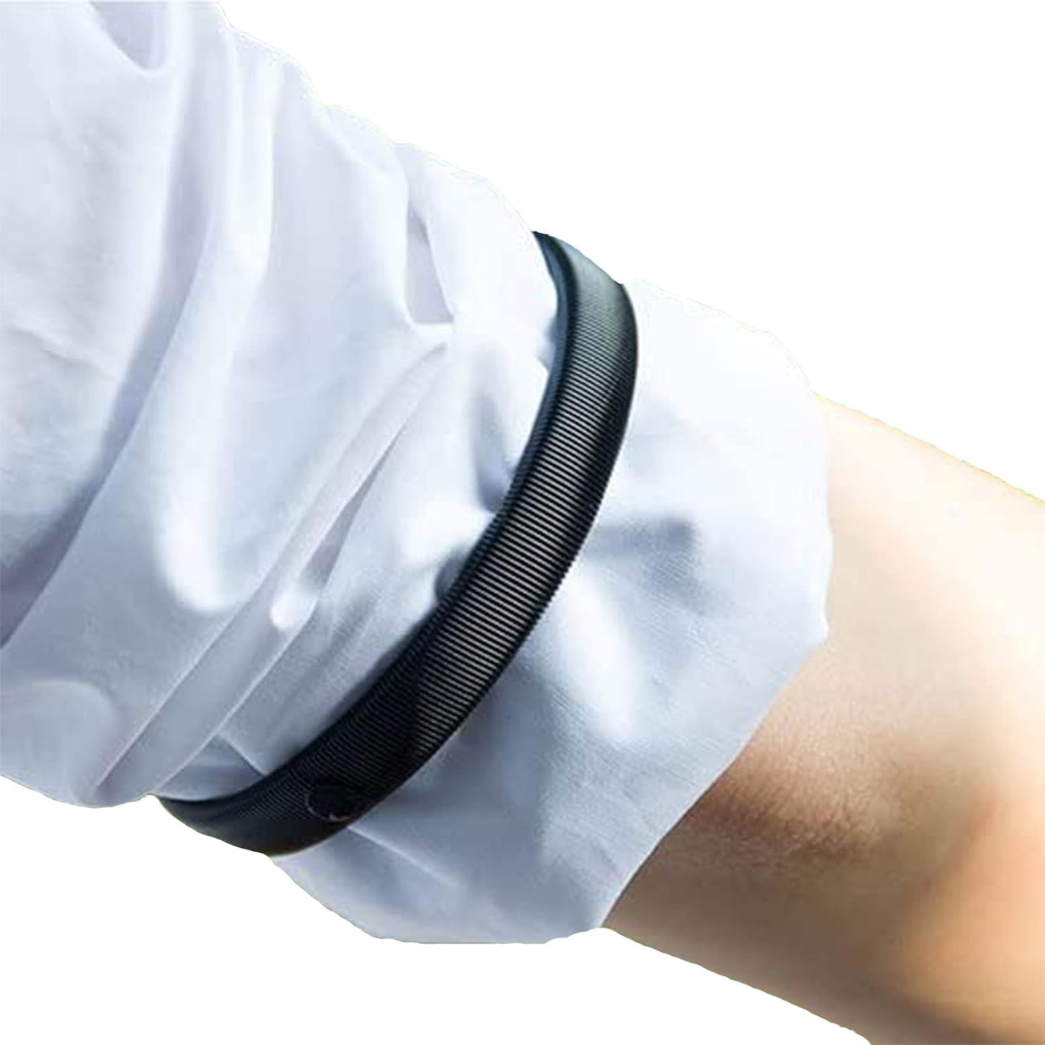 2 Pairs Sleeve Garters for Women Men Adjustable Elastic Arm Bands for Shirts Lon