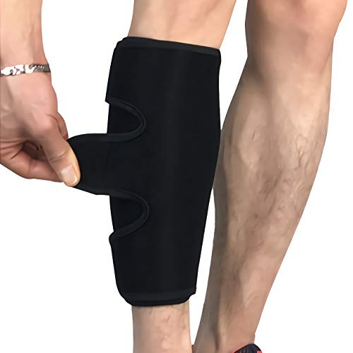 Calf Brace, Shin Splint Compression Sleeve (1 Pair) for Swelling, Edema, Large