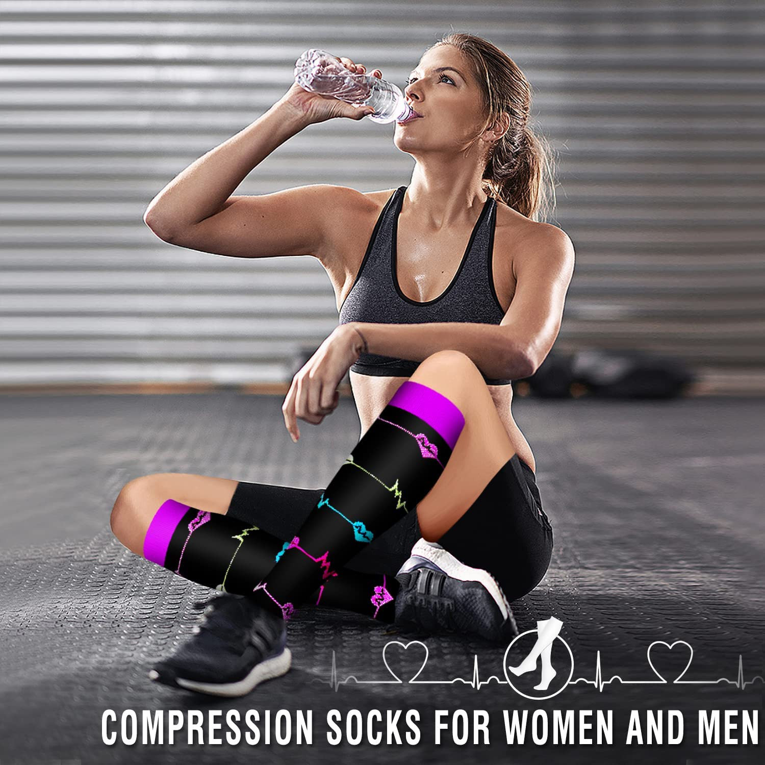 6 Pack Copper Compression Socks for Women and Men Circulation-Best Bluemaple