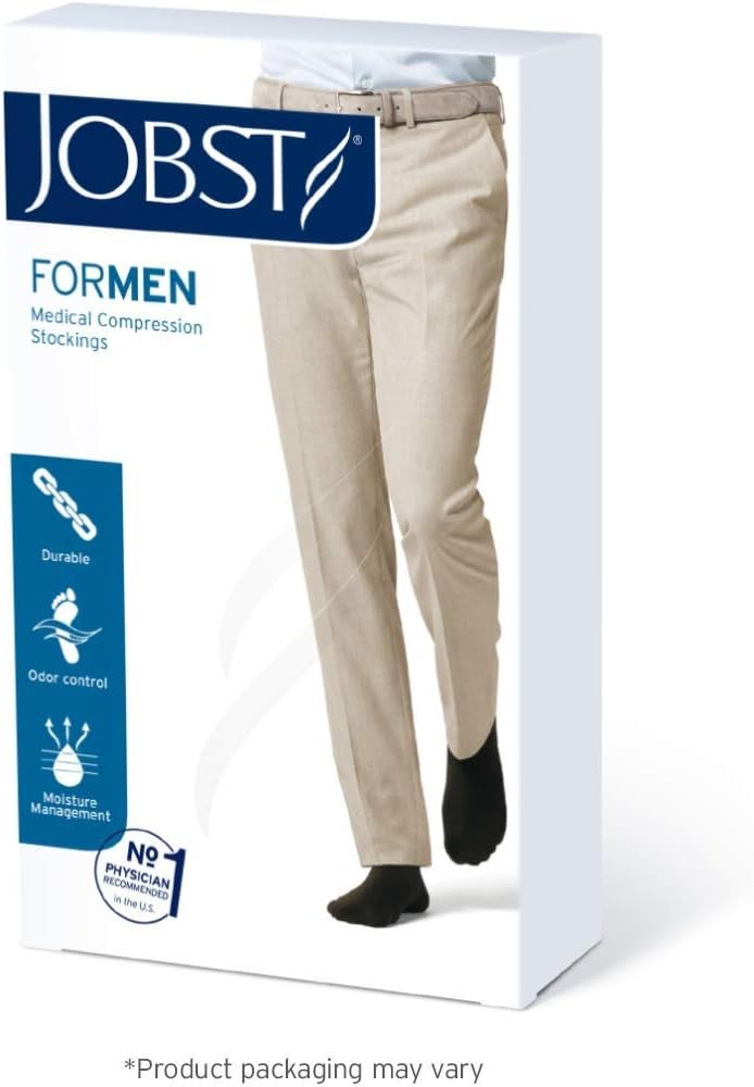 Jobst forMen Tall Knee High CT 20-30mmHg Black Large