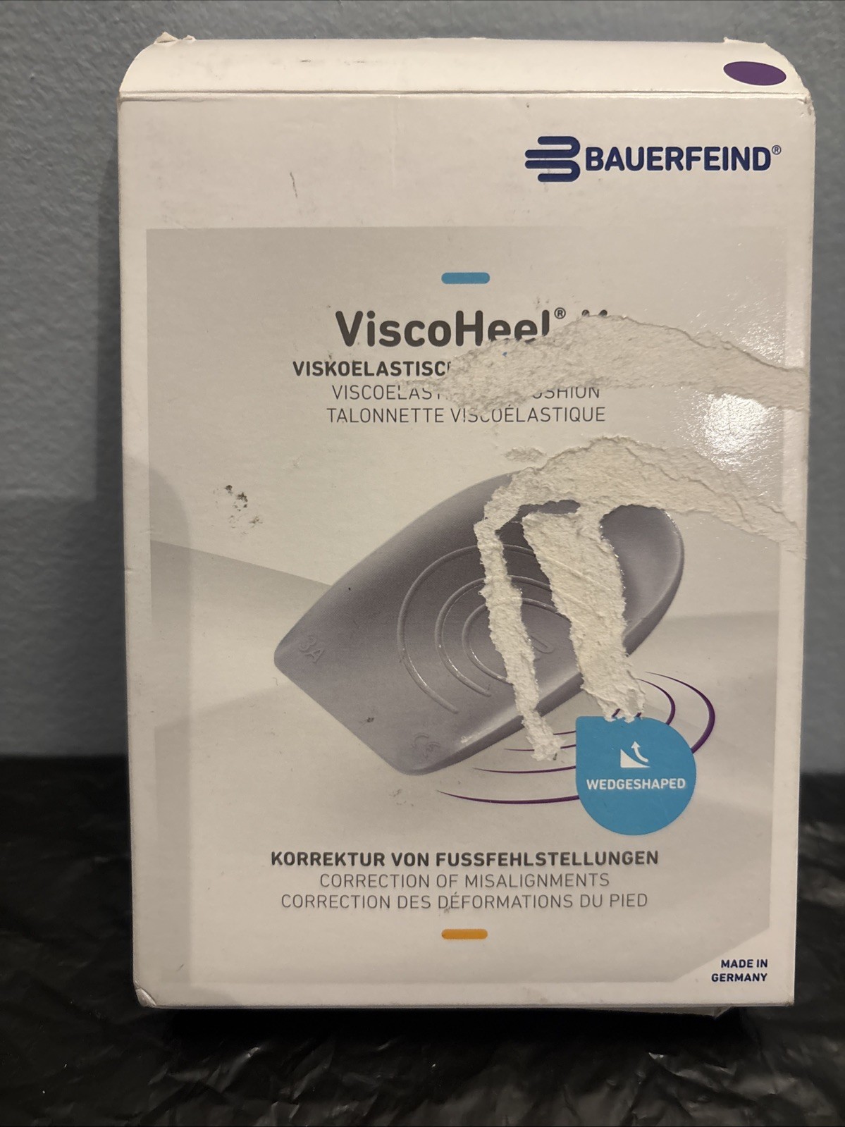 Gel Heel Cup Bauerfeind Visco HEEL K. SIZE 2 Unisex. Comfort Gel Insole.