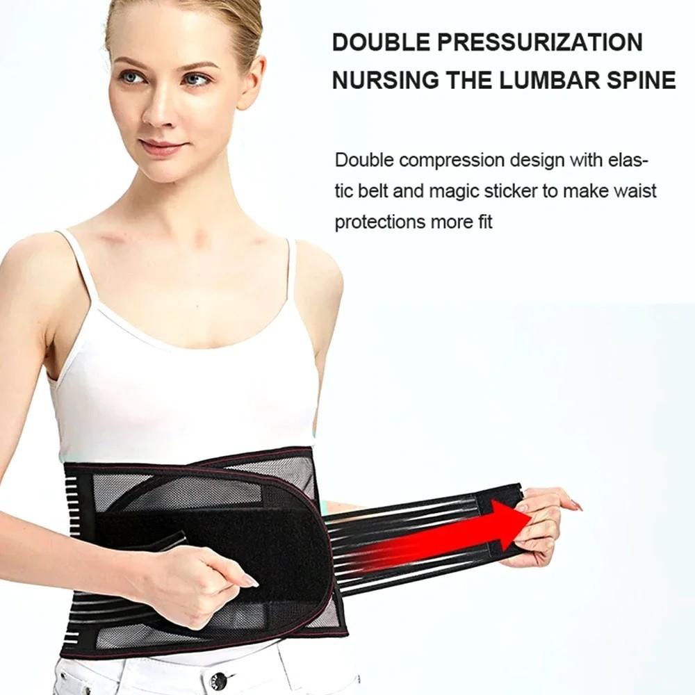Adjustable Lower Back Brace Lumbar Support Waist Belt For Men Women Pain Relief