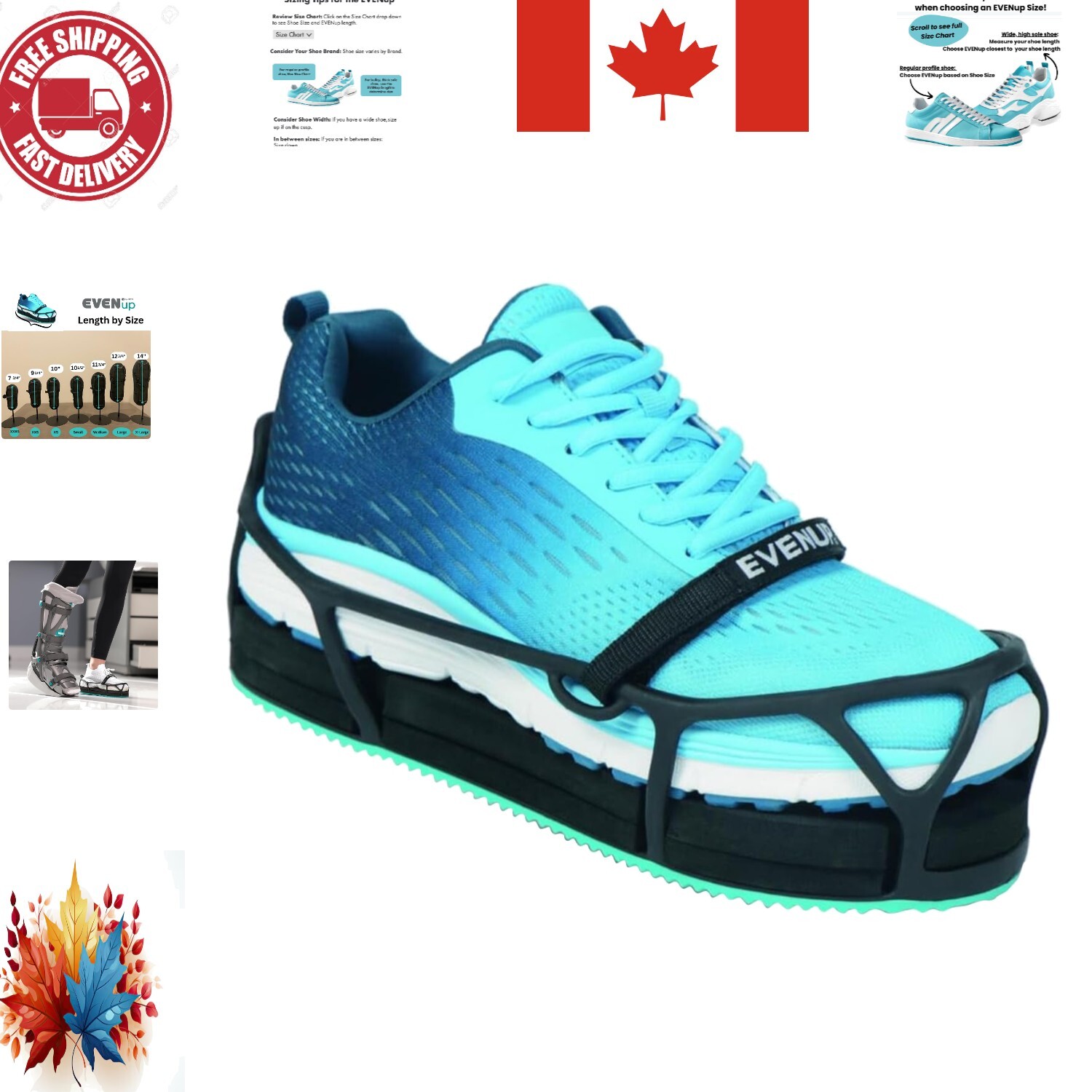 Authentic Shoe Balancer with 3 Height Adjustments for Pain Relief – Medium Size
