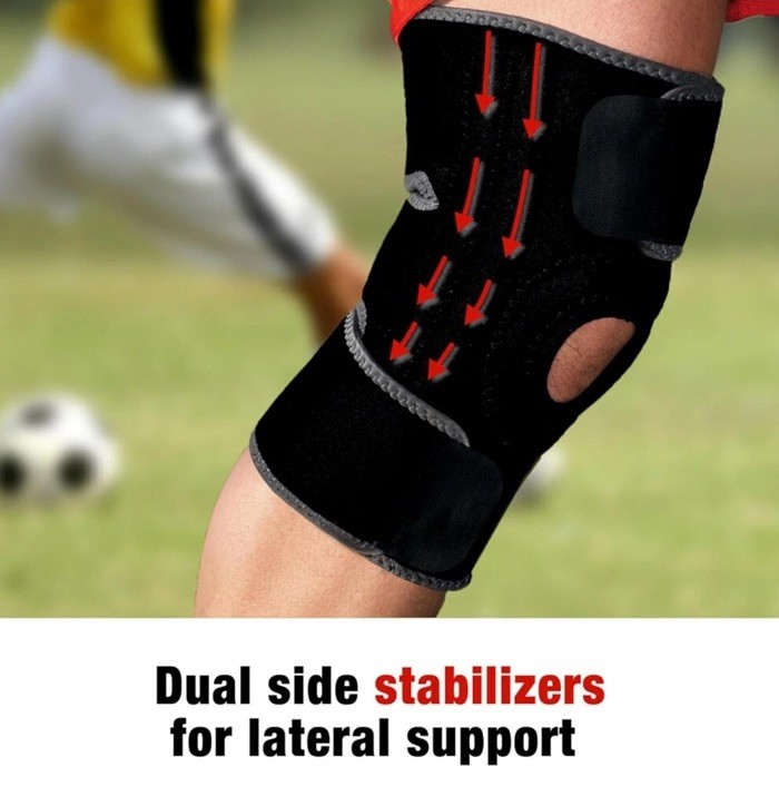 ACE Brand Adjustable Knee Brace with Side Stabilizers Provides