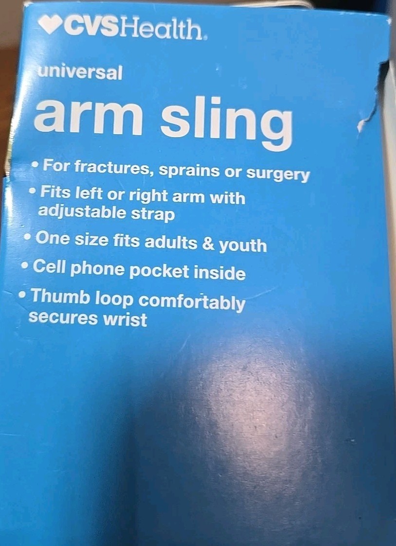 CVS Health Adult Size Universal Arm Sling Black New
