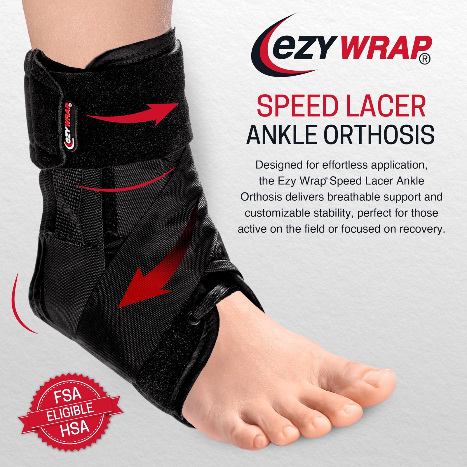 Speed Lacer Ankle Brace Orthosis – Compression Ankle Support Brace with Speed…
