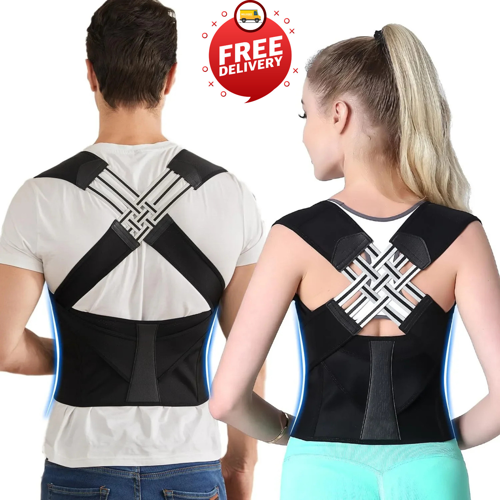 Back Brace Posture Corrector – Upper & Lower Back Support for Men & Women