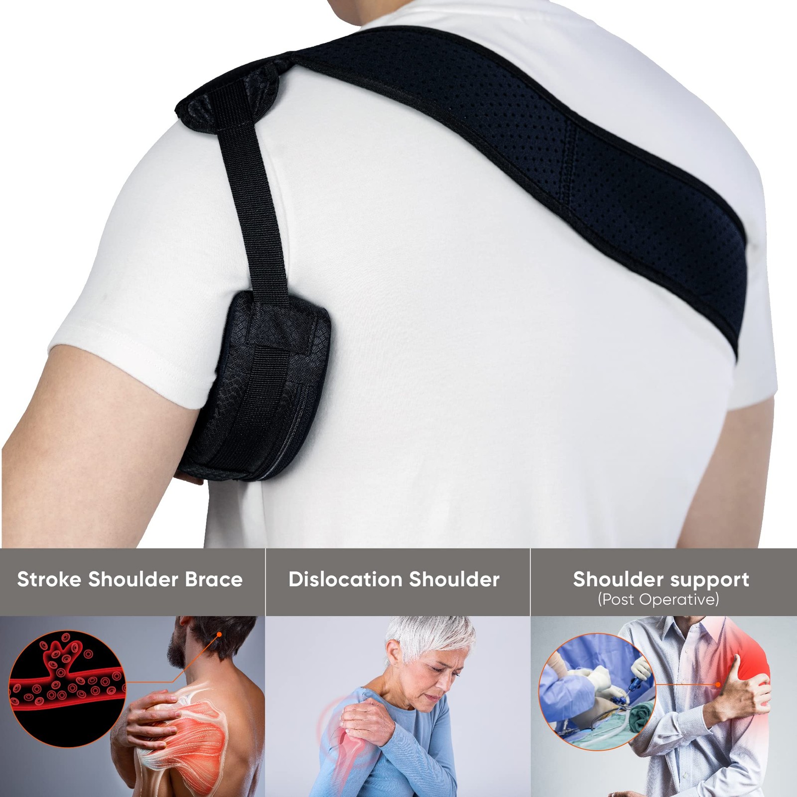 Shoulder Brace Right – Support and Compression Sleeve for Torn Rotator Cuff, …