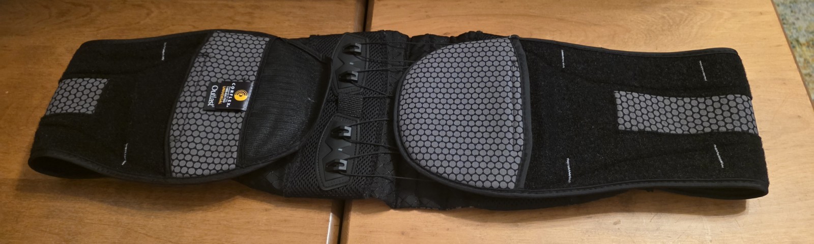 Corflex Outlast Lace Align Spine Adjustable Back Brace Universal Gray/black